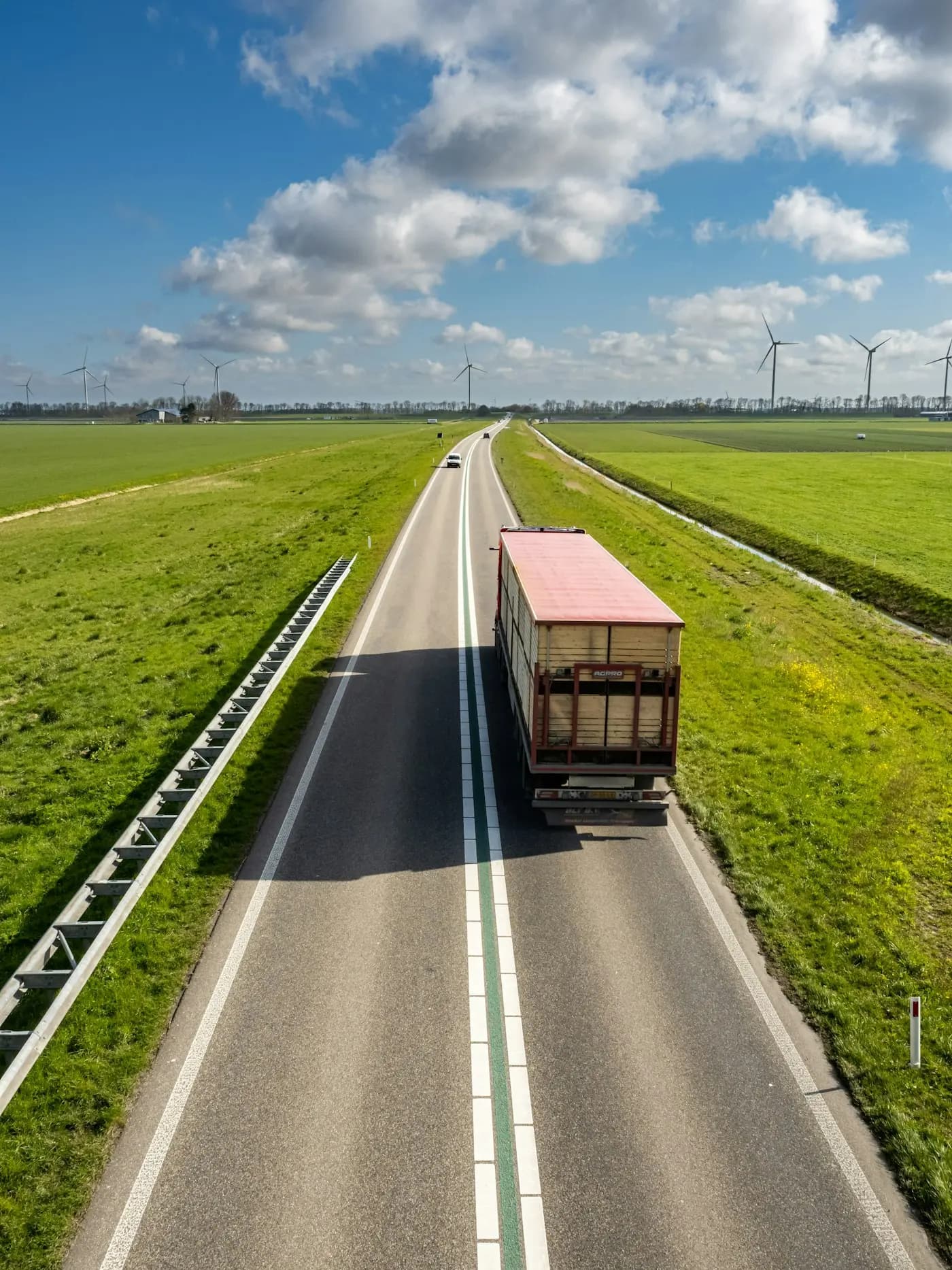 Freight truck on a highway